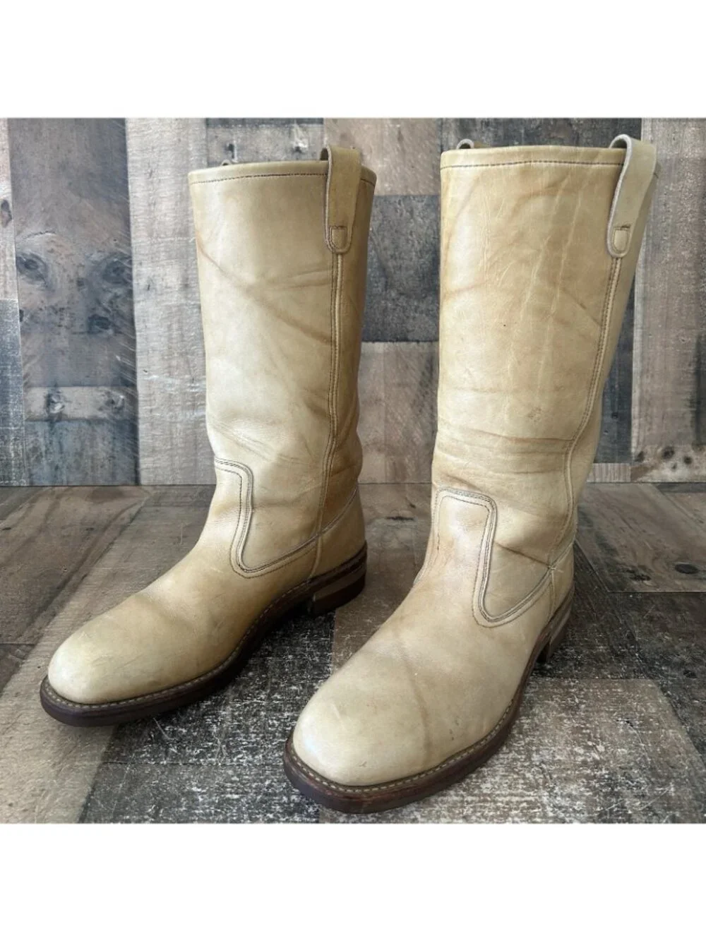 Hytest Vintage Campus Banana Safety Toe Boots Mens 8 D